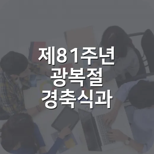 제81주년 광복절 경축식과 태극기 달기 운동