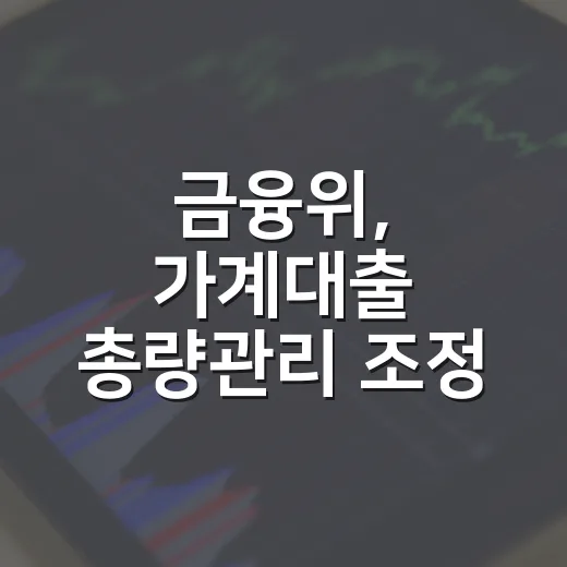 금융위, 가계대출 총량관리 조정 곧 발표