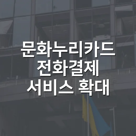 문화누리카드 전화결제 서비스 확대
