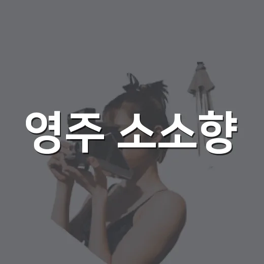 영주 소소향, 전통차와 정원 힐링 카페