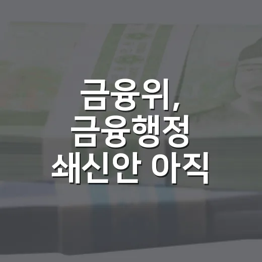 금융위, 금융행정 쇄신안 아직 확정 안 돼