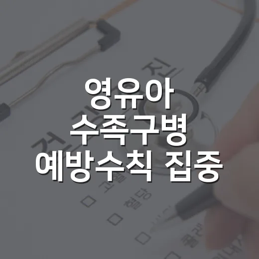 영유아 수족구병 예방수칙 집중 점검