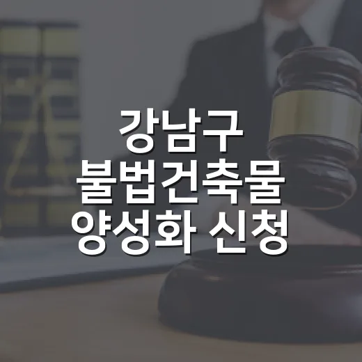 강남구 불법건축물 양성화 신청 안내