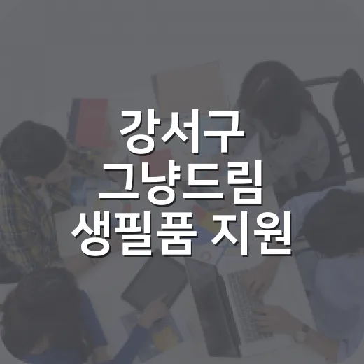 강서구 ‘그냥드림’ 생필품 지원 행사