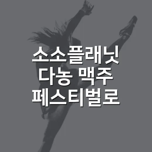 소소플래닛 다농 맥주 페스티벌로 시원한 여름밤