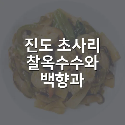 진도 초사리 찰옥수수와 백향과, 8월 여름 간식 추천