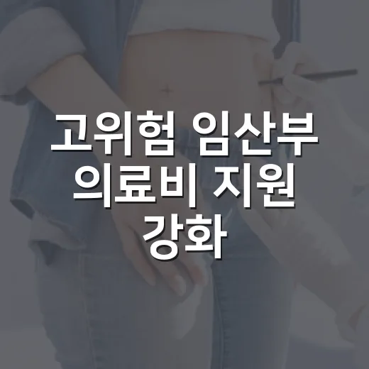 고위험 임산부 의료비 지원 강화
