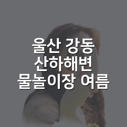 울산 강동 산하해변 물놀이장 여름 운영 안내
