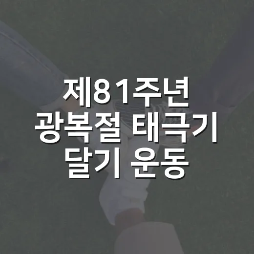 제81주년 광복절 태극기 달기 운동 현장