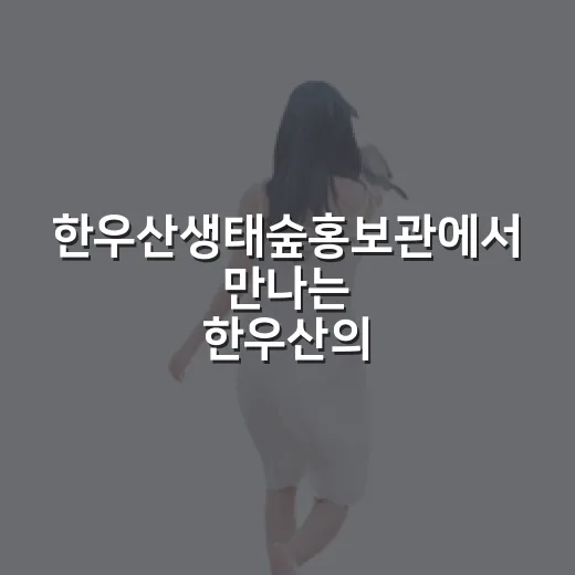 한우산생태숲홍보관에서 만나는 한우산의 숨결