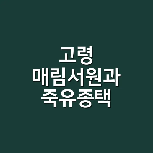 고령 매림서원과 죽유종택, 조선 유교문화의 산실