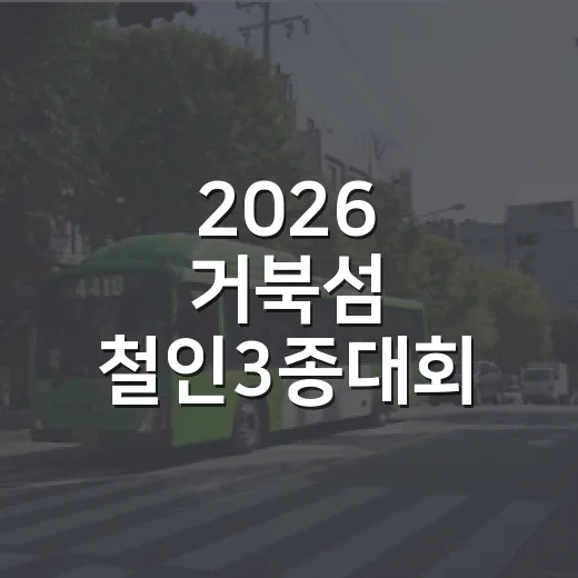 2026 거북섬 철인3종대회 버스노선 변경 안내
