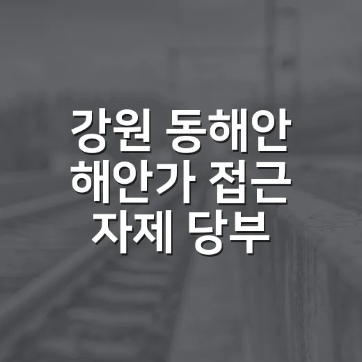 강원 동해안 해안가 접근 자제 당부