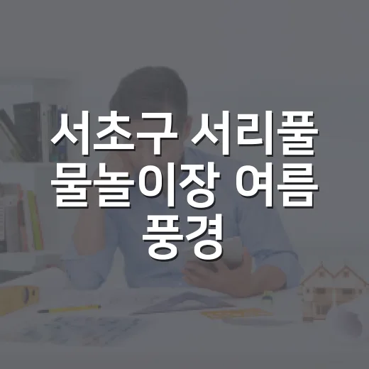 서초구 서리풀 물놀이장 여름 풍경