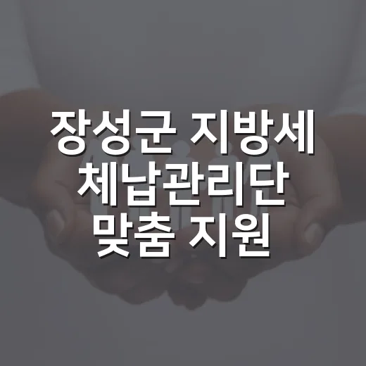 장성군 지방세 체납관리단 맞춤 지원 강화