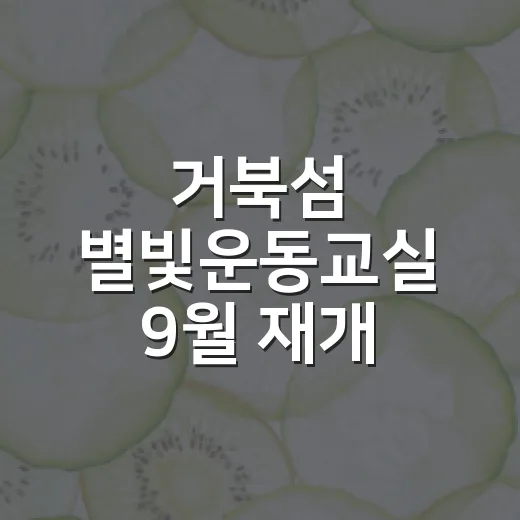 거북섬 별빛운동교실 9월 재개, 야간 건강운동 인기