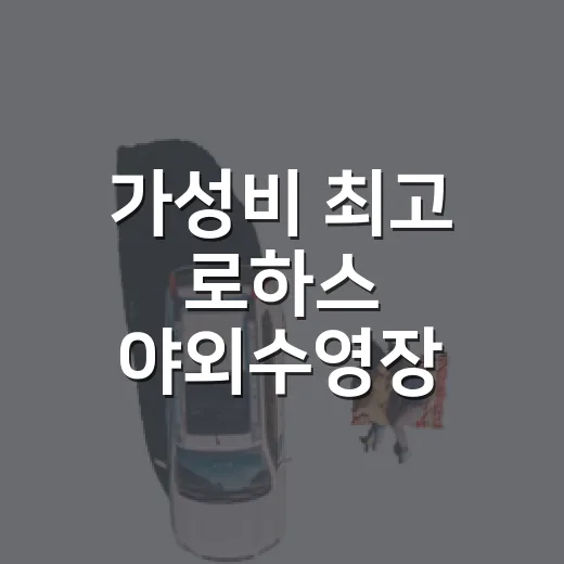 가성비 최고 로하스 야외수영장 피서지