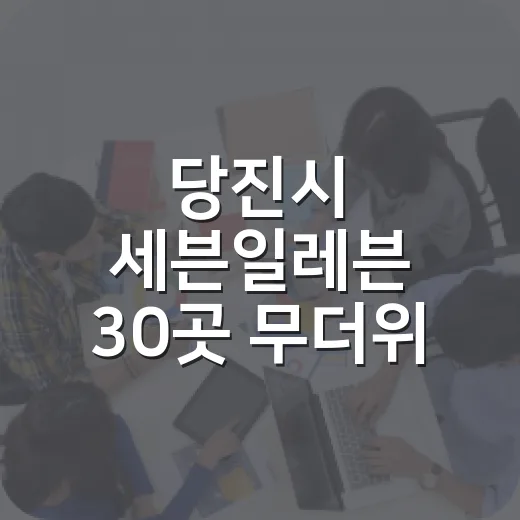 당진시 세븐일레븐 30곳 무더위·한파 쉼터 지정