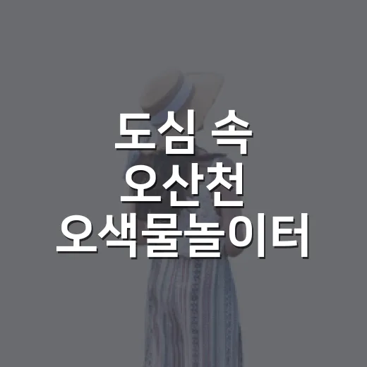 도심 속 오산천 오색물놀이터 완벽 피서지