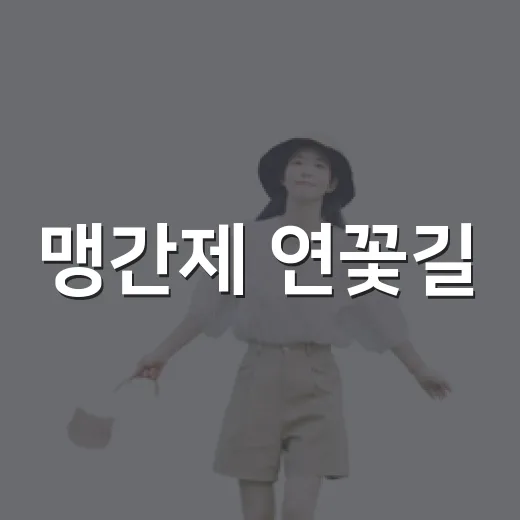 맹간제 연꽃길, 자연의 생명력과 낭만