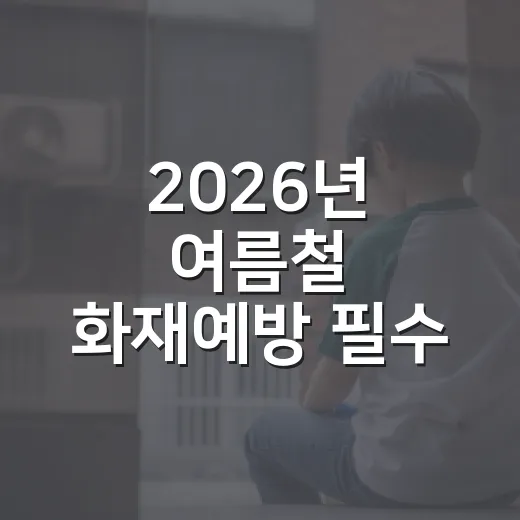 2026년 여름철 화재예방 필수 수칙