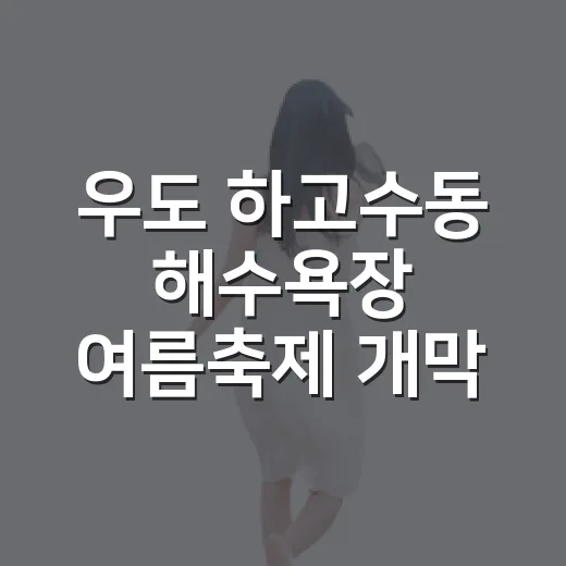 우도 하고수동 해수욕장 여름축제 개막