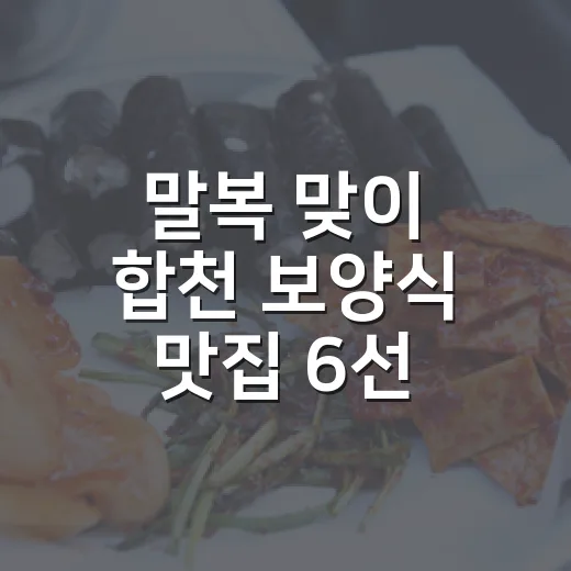 말복 맞이 합천 보양식 맛집 6선