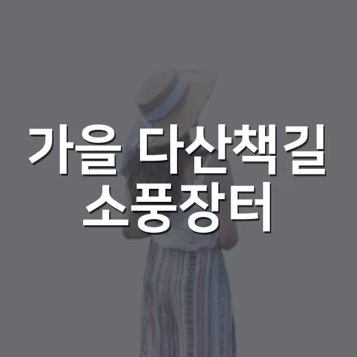 가을 다산책길 소풍장터, 책과 여유의 만남
