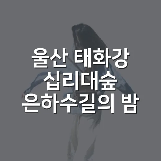 울산 태화강 십리대숲 은하수길의 밤 풍경