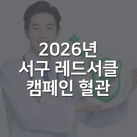 2026년 서구 레드서클 캠페인 혈관 건강 집중 점검