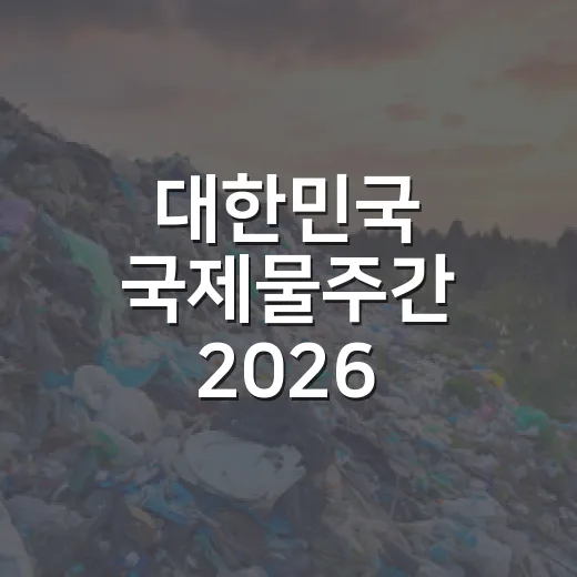 대한민국 국제물주간 2026 대구서 개최