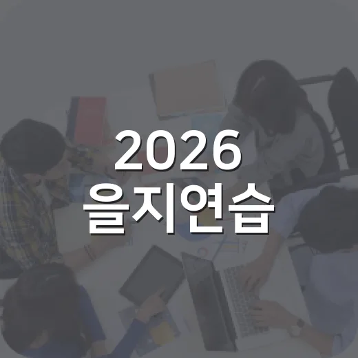 2026 을지연습, 국가 비상대응 역량 점검