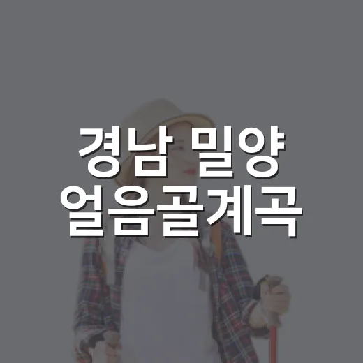 경남 밀양 얼음골계곡, 여름 무더위 완벽 해소지