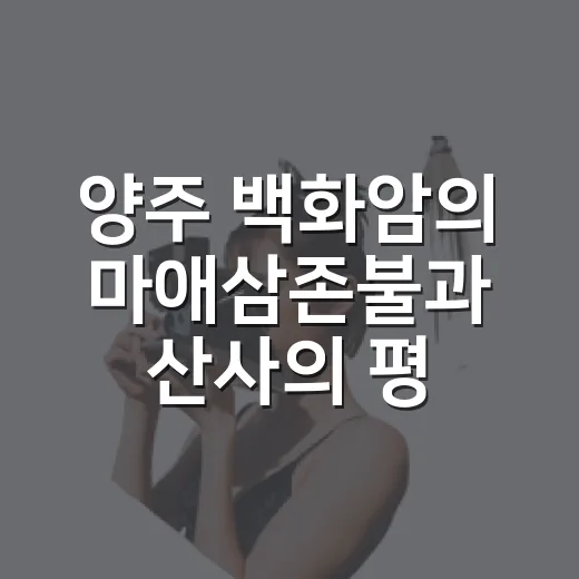 양주 백화암의 마애삼존불과 산사의 평화