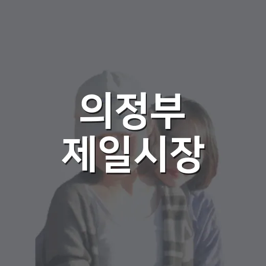 의정부 제일시장, 경기북부 최대 전통시장 탐방