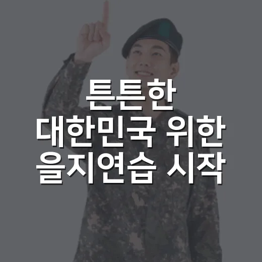 튼튼한 대한민국 위한 을지연습 시작