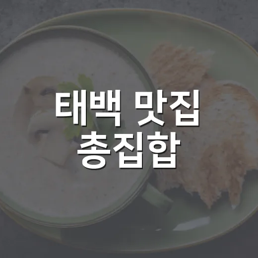 태백 맛집 총집합, 강원도 미식 여행