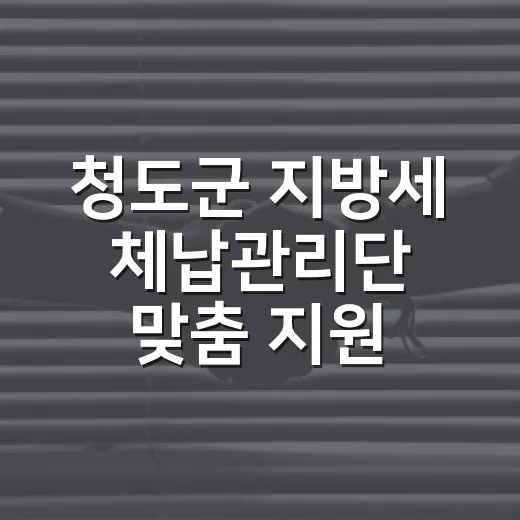 청도군 지방세 체납관리단 맞춤 지원 강화