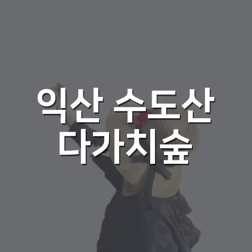 익산 수도산 다가치숲, 아이와 함께하는 자연 독서와 놀이 공간