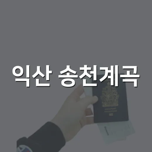 익산 송천계곡, 아이와 함께하는 여름 물놀이 명소