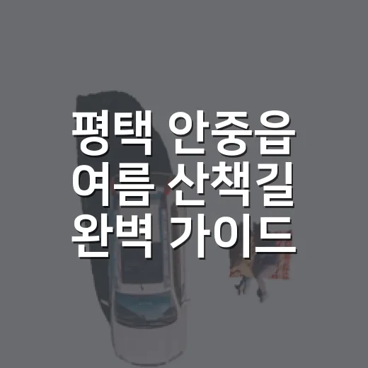 평택 안중읍 여름 산책길 완벽 가이드
