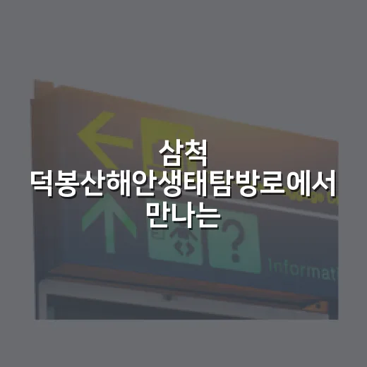 삼척 덕봉산해안생태탐방로에서 만나는 바다 절경