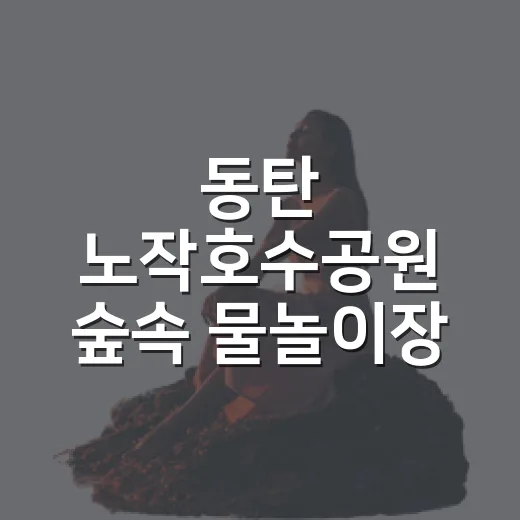 동탄 노작호수공원 숲속 물놀이장 추천