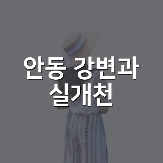 안동 강변과 실개천, 도심 속 힐링 산책길