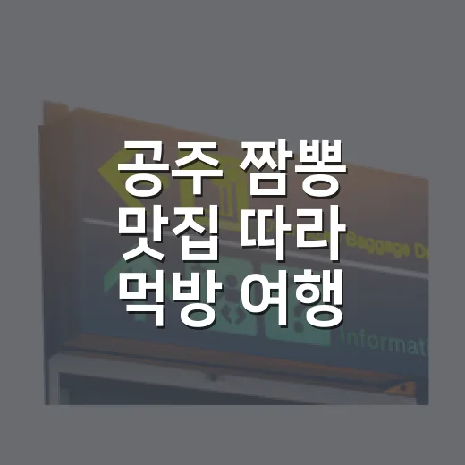 공주 짬뽕 맛집 따라 먹방 여행