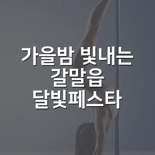 가을밤 빛내는 갈말읍 달빛페스타