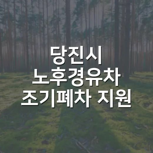 당진시 노후경유차 조기폐차 지원 2차 접수 시작