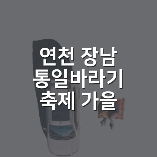 연천 장남 통일바라기 축제 가을 개막