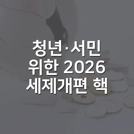 청년·서민 위한 2026 세제개편 핵심 정리