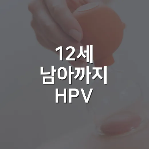 12세 남아까지 HPV 예방접종 확대 시행